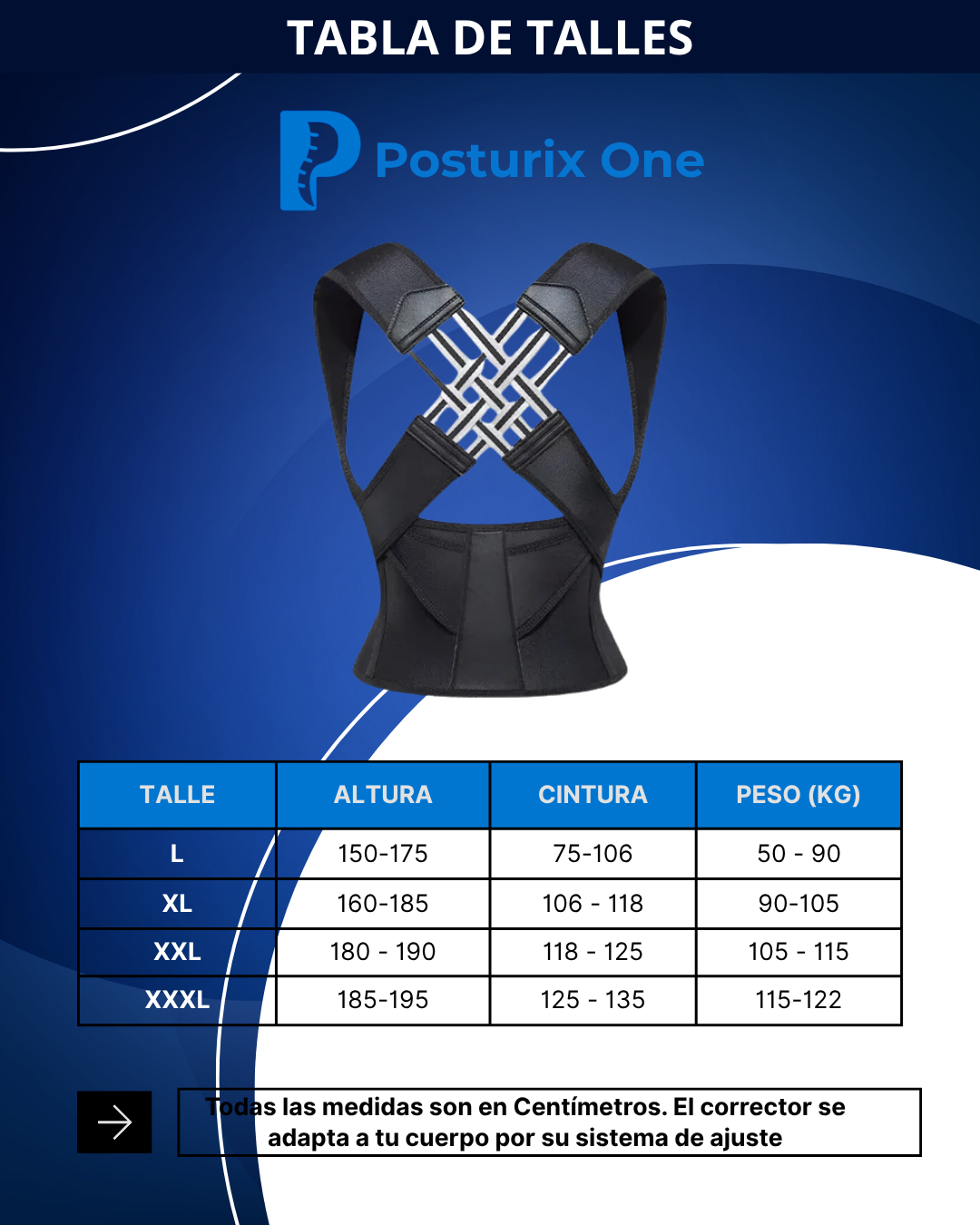 Corrector de postura PosturixOne™
